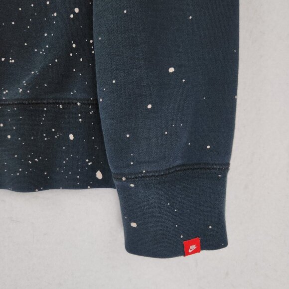 Nike Sweater Womens Medium Black Splatter Crew Neck Pullover Sweatshirt Swoosh - Picture 3 of 9